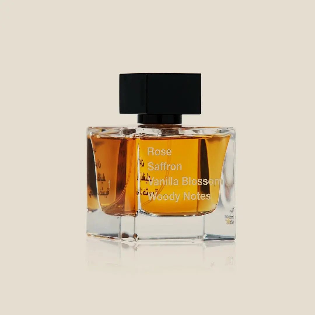 No Perfume Rose, Saffron, Vanilla Blossom, Woody Notes Area Beige
