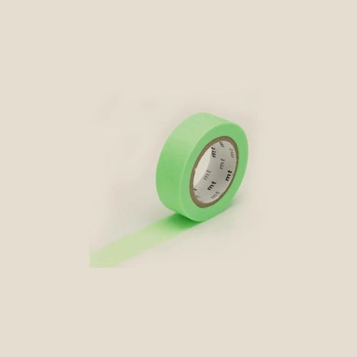 Mt Masking Tape 15Mm X 10M 1 Roll - Shocking Green - Area Beige