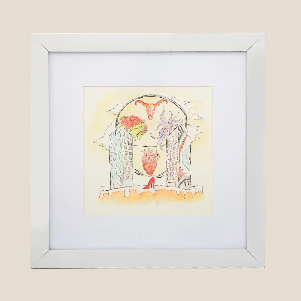 Heart - Paint Frame - Area Beige