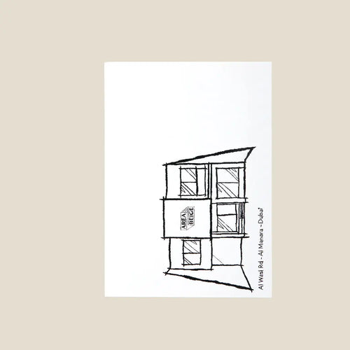 Post Cards Area Beige Building A6 Size - Area Beige